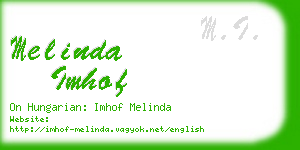 melinda imhof business card